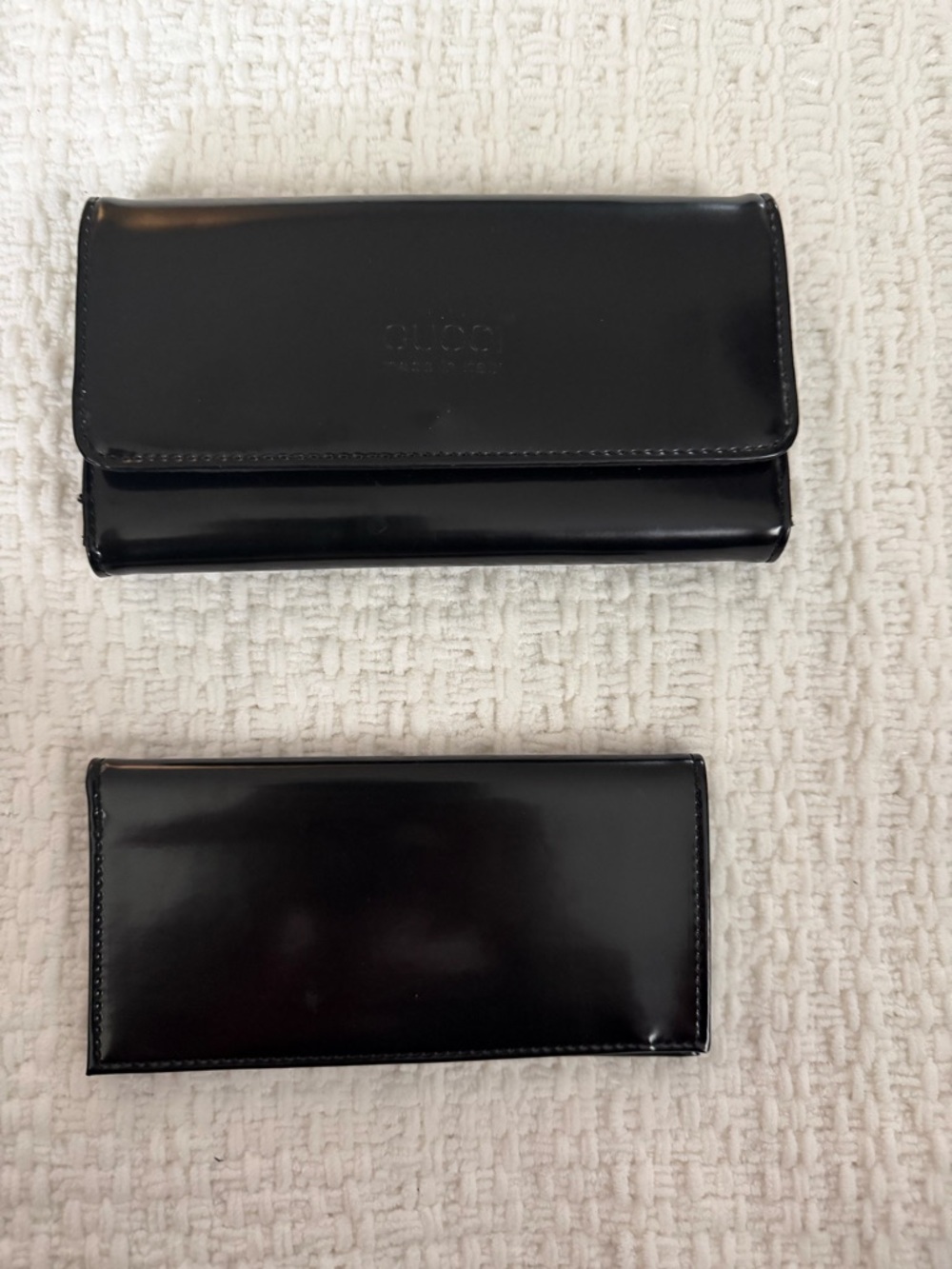 Gucci Black Patent Leather Card Case